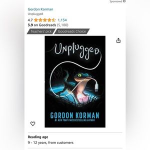3 PACK Gordon Korman Books : Unplugged, Slacker, Ungifted